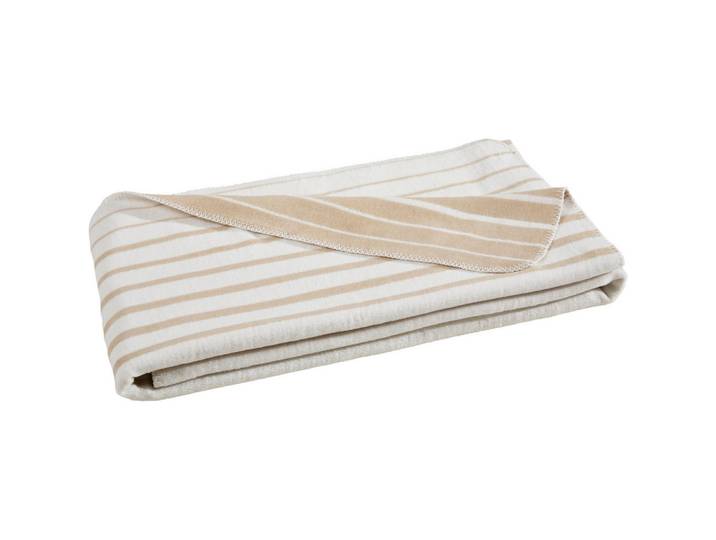 Dieter Knoll Wohndecke, Creme, Sandfarben, Textil, Streifen, 150x200 cm, pflegeleicht, Heimtextilien, Wohntextilien, Decken, Kuscheldecke
