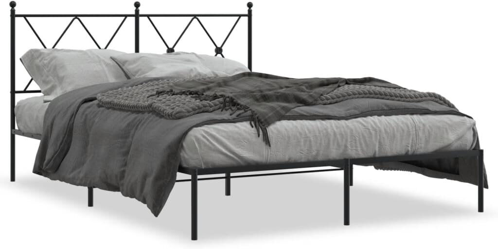 Brambly Cottage Corrstown Bed Frame Black 135cm x 190cm
