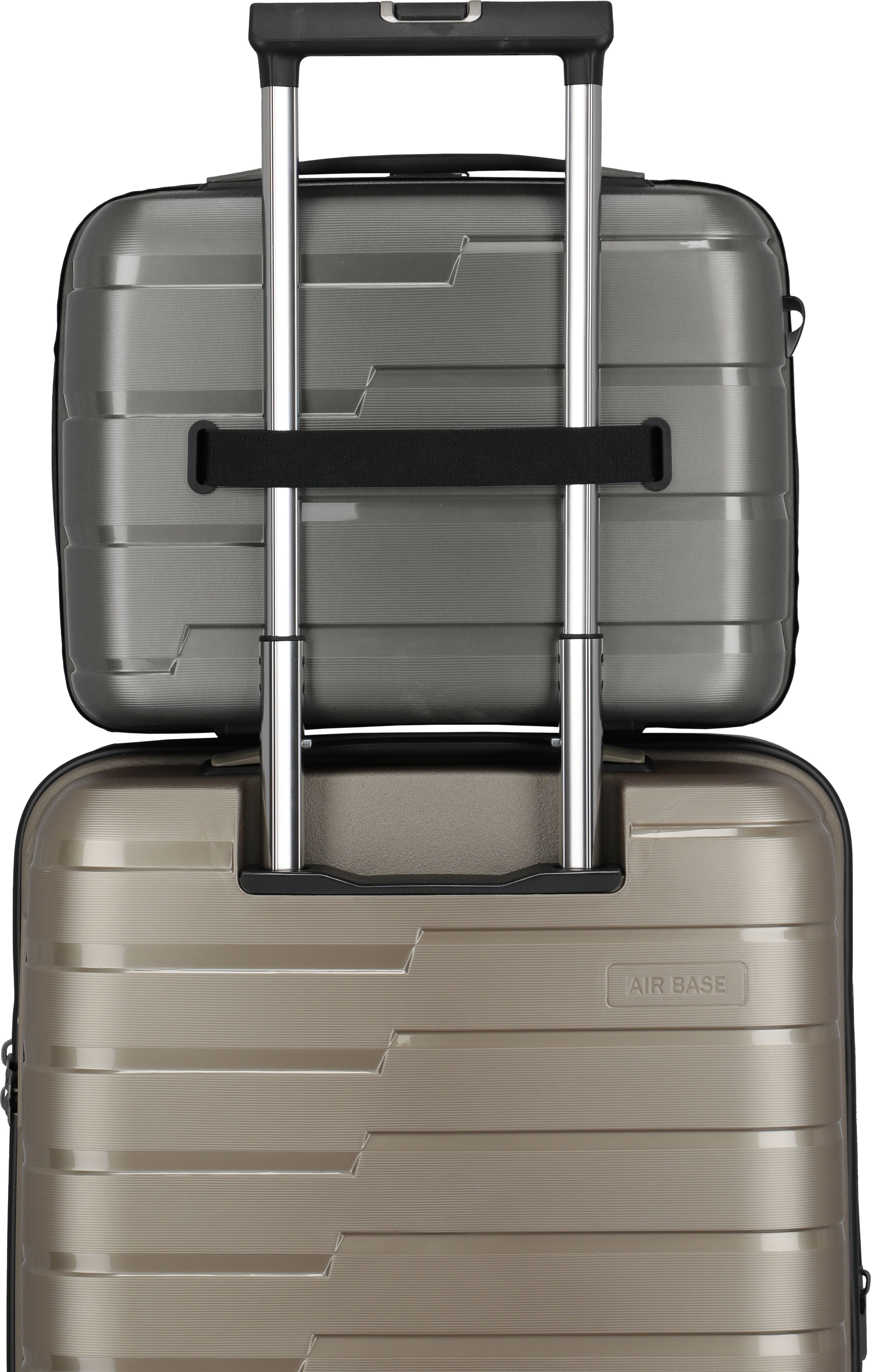 Beautycase TRAVELITE "AIR BASE Kosmetikkoffer Hartschale", Gr. B/H/T: 34cm x 27cm x 18cm, grau (anthrazit), Polypropylen, Taschen Beautycase, mit TSA-Schloss und Aufsteckfunktion – robust und leicht