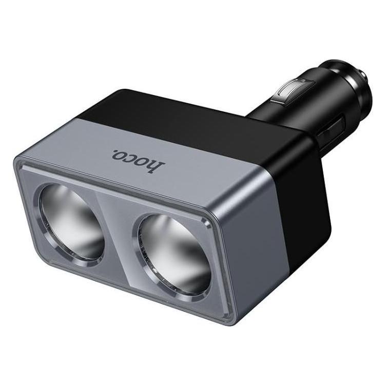 Hoco Ładowarka Rozdzielacz gniazda zapalniczki 2 porty max 240W/24V Z65 czarna (15919479)