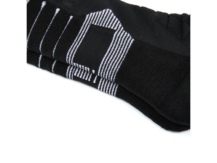 LI-NING Chaussettes mi-longues de basket-ball résistantes, confortables et respirantes noir L