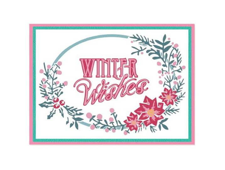 Sizzix A6 gelaagde sjablonen Winterwensen #3 van Jen Long