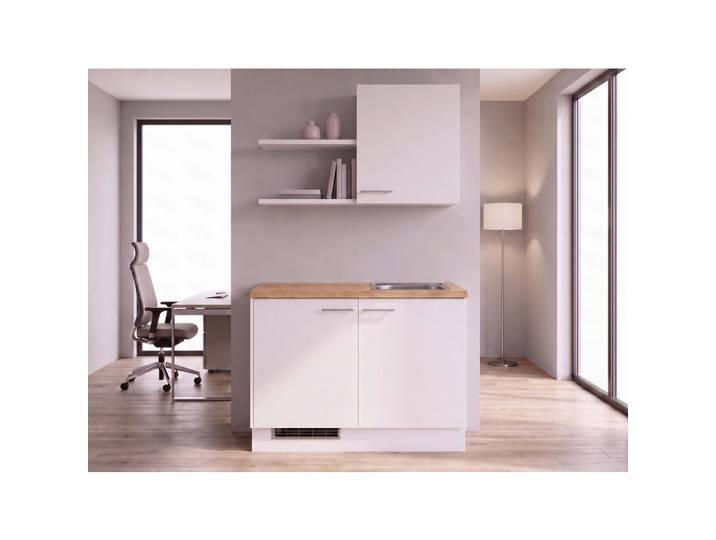 Impuls Miniküche IP 1200, Weiß, Eiche, nur wie online abgebildet bestellbar, 121.6 cm, seitenverkehrt erhältlich, vormontierter Korpus, Küchen, Miniküchen