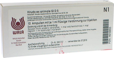 WALA Heilmittel GmbH HIRUDO EX animale GL D 5 Ampullen 10X1 ml 04618955