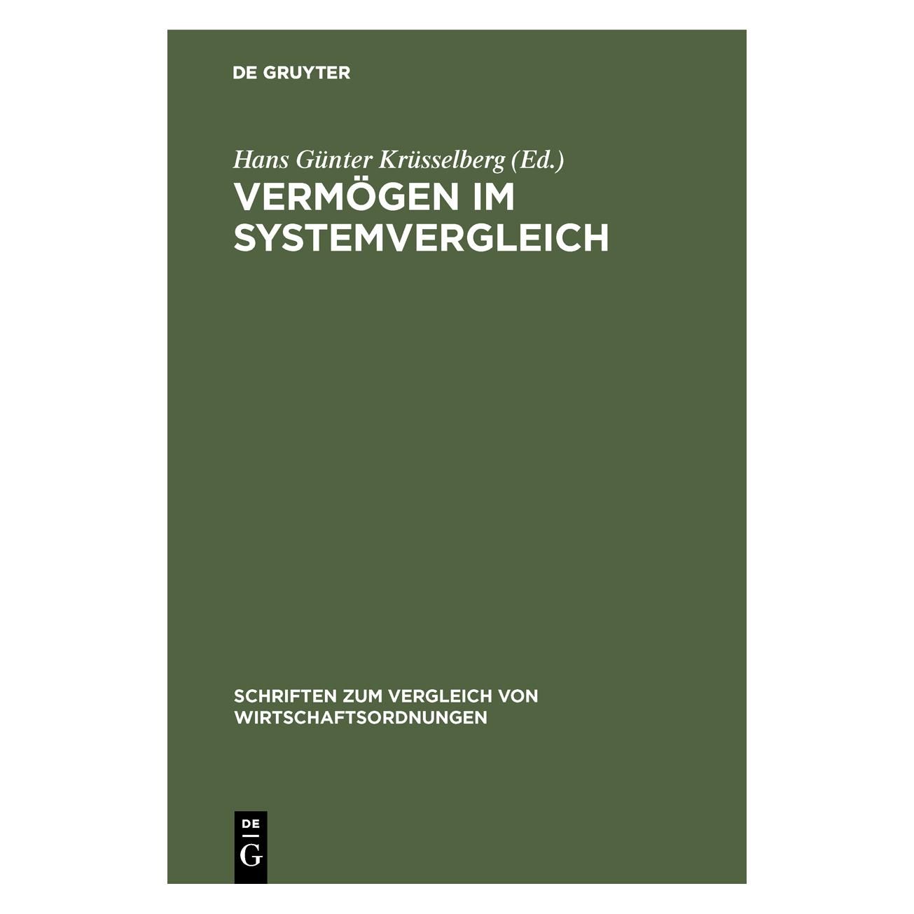 De Gruyter Vermögen im Systemvergleich (67980822)