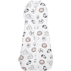 Meyco, Babyschlafsack, Baby Animal kokon puckschlafsack - multicolour - 70cm (0.3 TOG, Sommer)