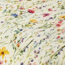 Baumwoll-Stretch "Blumen", bunt