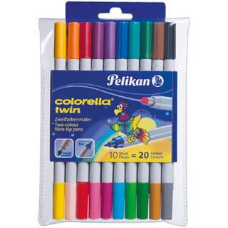 Pelikan Fasermaler Colorella Twin normal C302 10 Stifte sort