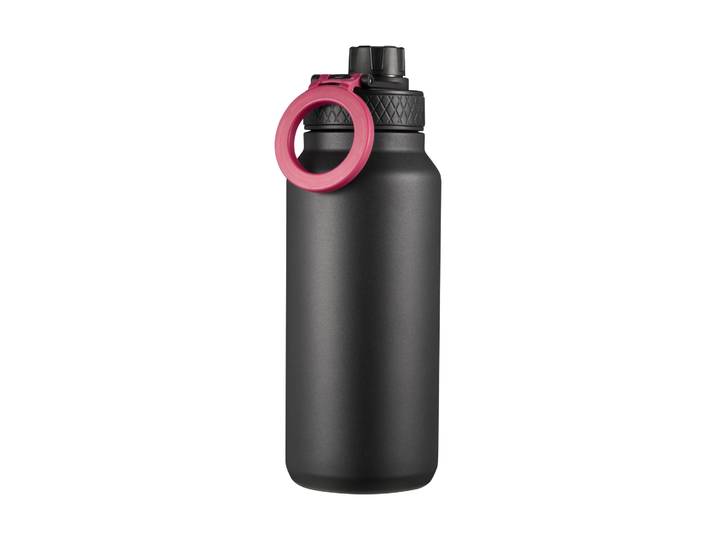 Dorre Bouteille d’eau Flory double paroi aimant pour portable 0,9 L Noir-violet