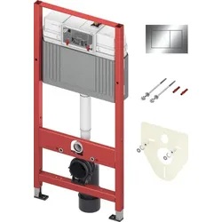 Gipskarton-Set für Toilette Tece-Knopf glänzend chrom 9.400.412