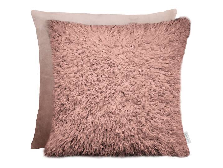 Coussin décoratif Missouri Rouge/Rose vieilli 45 x 45 x 10cm Fourrure synthétique