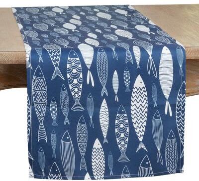 Saro Lifestyle Table Runner With Fish Design