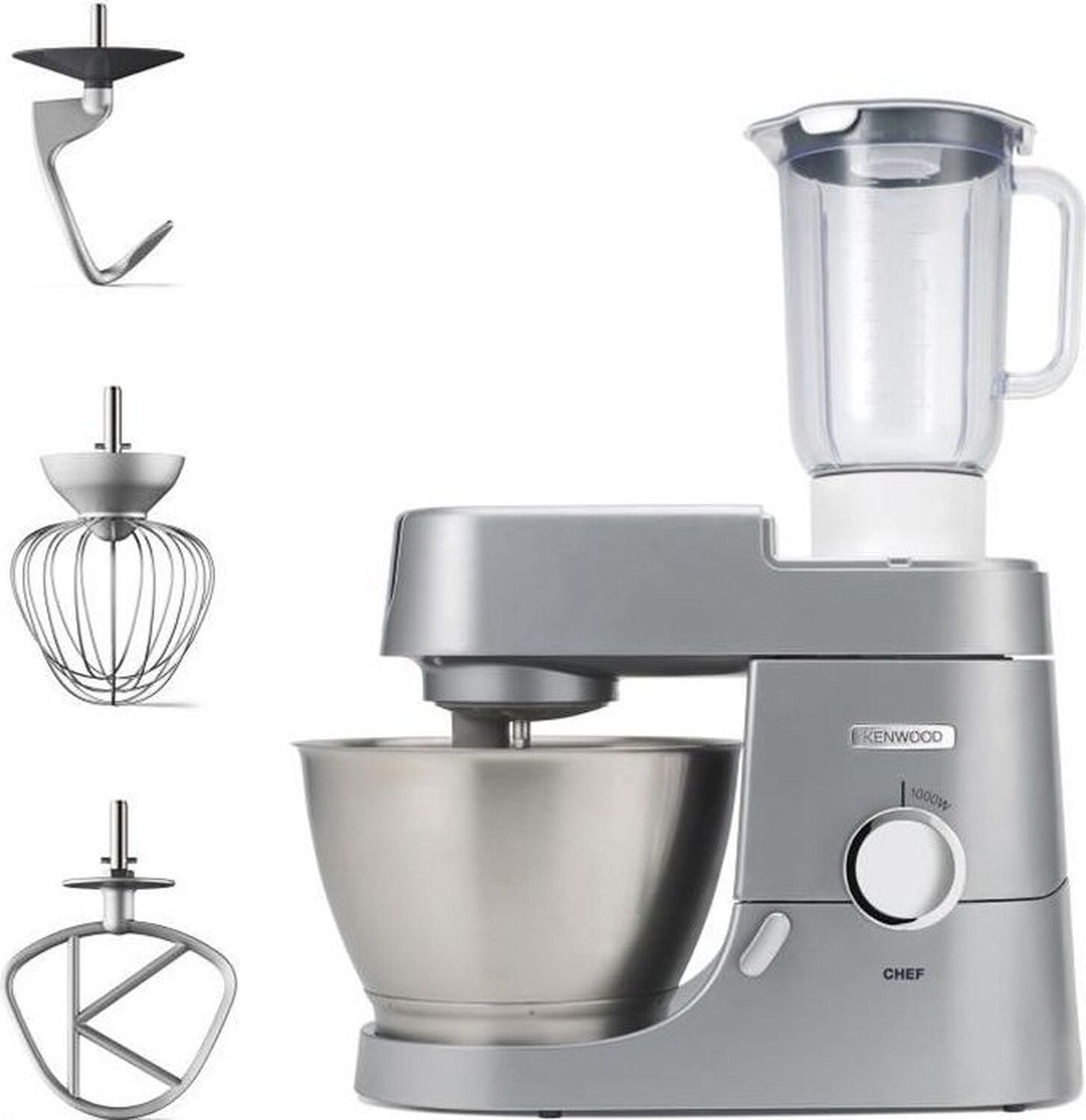 Kenwood Chef KVC3110S Standmixer met blender kit, zilver, 1000W