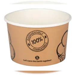 VEPATIM 500 Eisbecher aus Karton Pappbecher FSC-zertifiziert 120 ml Ø 7,3 cm