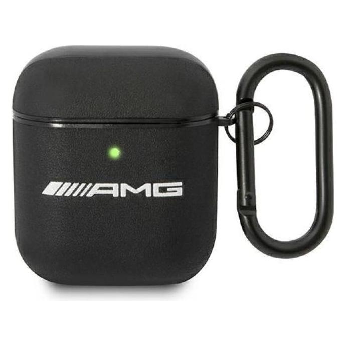 Mercedes AMG AMA2SLWK AirPods cover czarny/black Leather (Ladecase Hülle) (AMG00047-0)