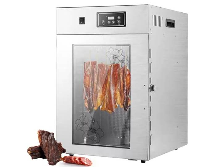 360° Drehbarer Dörrautomat Mit Temperaturregelung Von 30-90℃, Biltong-Box Aus Edelstahl Mit 14/30 Haken, LED-Bedienfeld, Trocknerkapazität 15/30 Kg, Für Fleisch, Gemüse, Obst 15kg/time-Standard