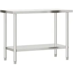Helloshop26 - Professioneller Küchenarbeitstisch 110 x 55 x 85 cm Edelstahl 02_0045403