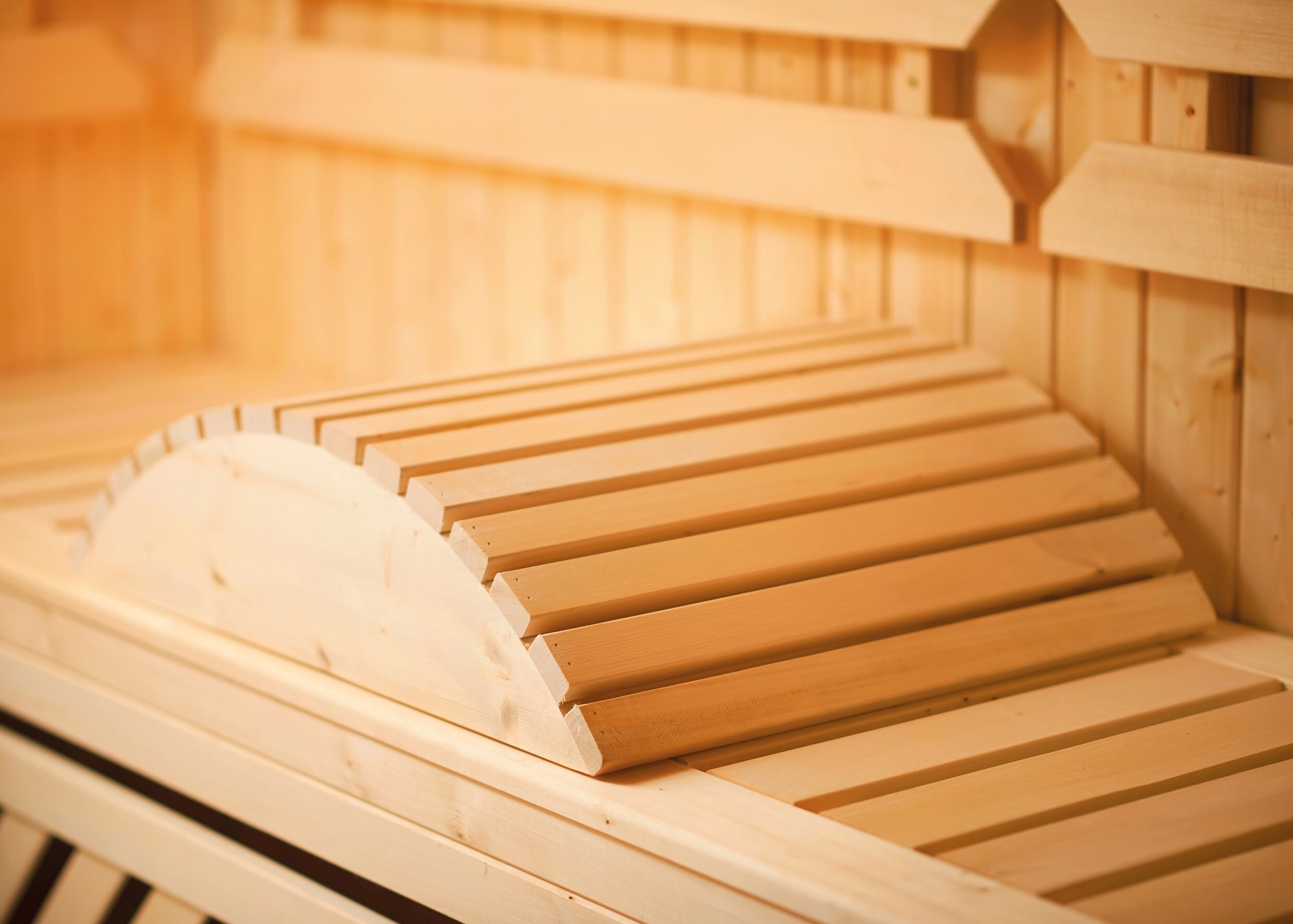 Sauna-Venenstütze WEKA, beige (natur), Massivholz, Kopfstützen, Sauna-Venenstütze
