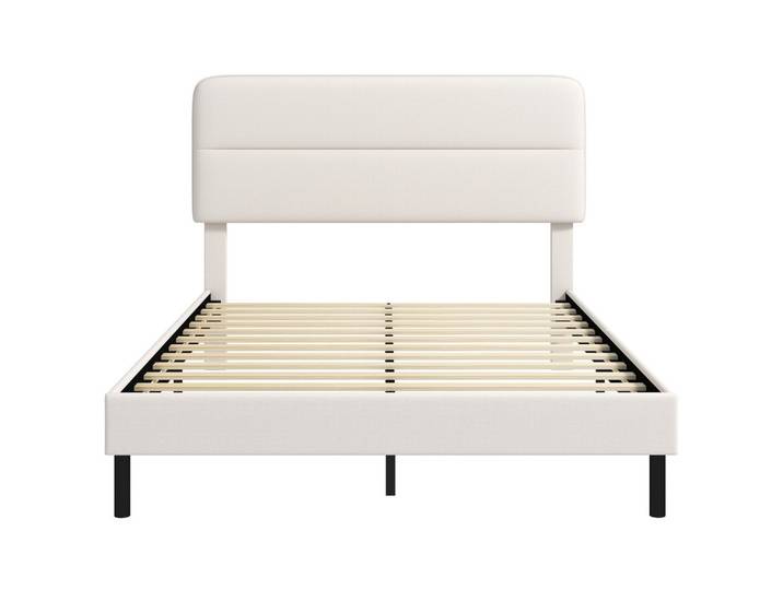 BETTGESTELL Polyester Sperrholz Beige