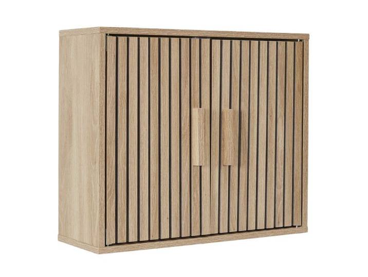 Armoire murale 2 portes effet bois avec tasseaux - PAJEN