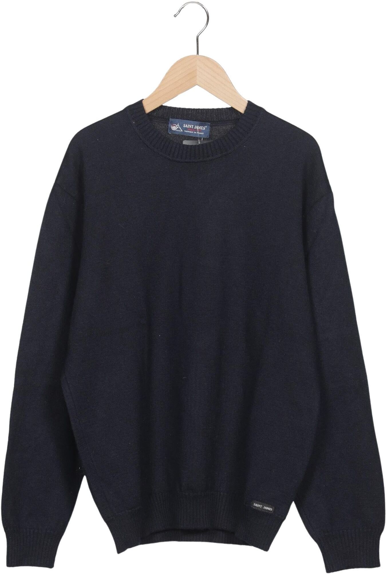 Saint James Herren Pullover, Marineblau, Gr. EU 48, Schurwolle - Second Hand