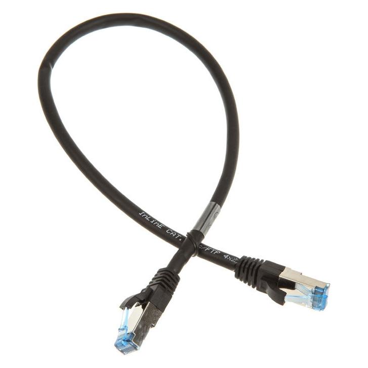 InLine Patchkabel Cat.6A, S/FTP (PiMf), 500MHz (S/FTP, CAT6a, 0.50 m) (76850S)