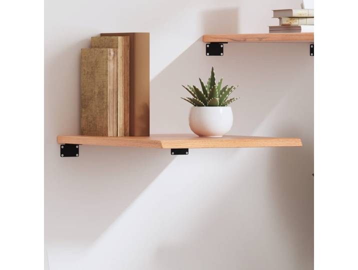 vidaXL Wandregal Hellbraun 40x60x2 cm Massivholz Eiche Behandelt