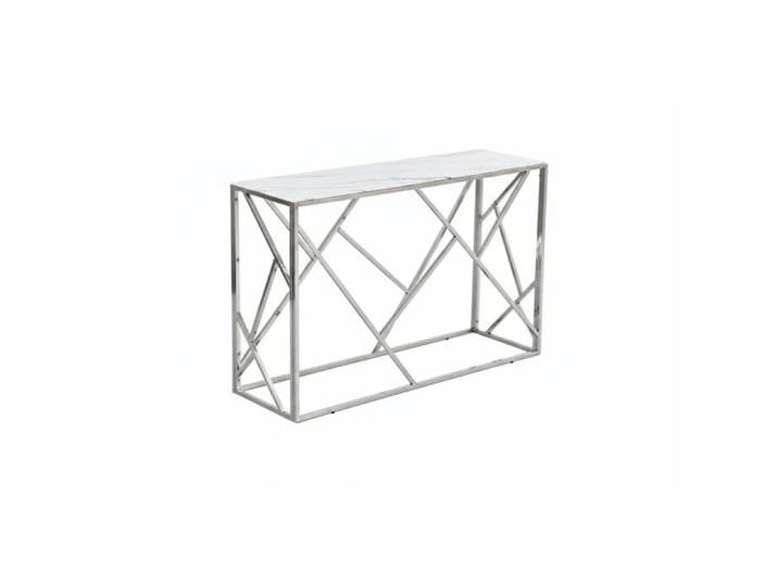 Console Inox Verre Trempé 120x40x78 cm GEOMAG