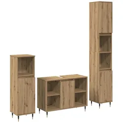 vidaXL Badezimmermöbel Set 3 pcs Artisan Eiche 30 x 30 x 180 cm