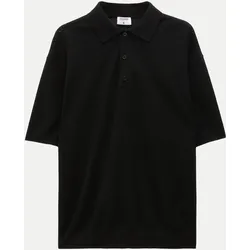 Poloshirt aus Mesh Schwarz M