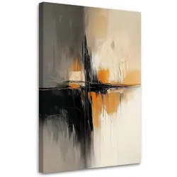 LEINWANDBILD Abstraktion in Beige und Orangetönen 40x60cm