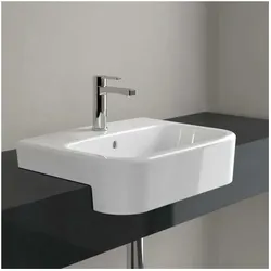 Villeroy & Boch Architectura Vorbauwaschtisch 419055R1 550 x 430 x 170 mm, Weiß Alpin CeramicPlus, mit Überlauf