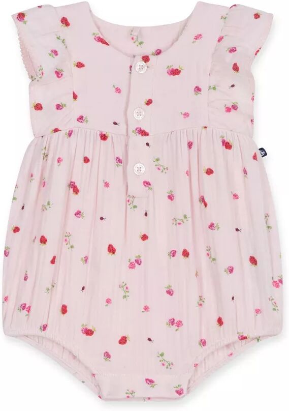 Petit Bateau - Strampler, Strampler mit Erdbeermuster, 12 MONATE, Rosa