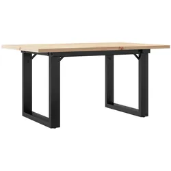 Décoshop26 - Rechteckiger Couchtisch im Industriestil 80 x 50 x 40 cm Kiefernholz und Stahl DEC036247