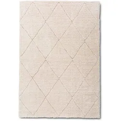 Webteppich Lea 160 x 230 cm Mischgewebe Beige Creme