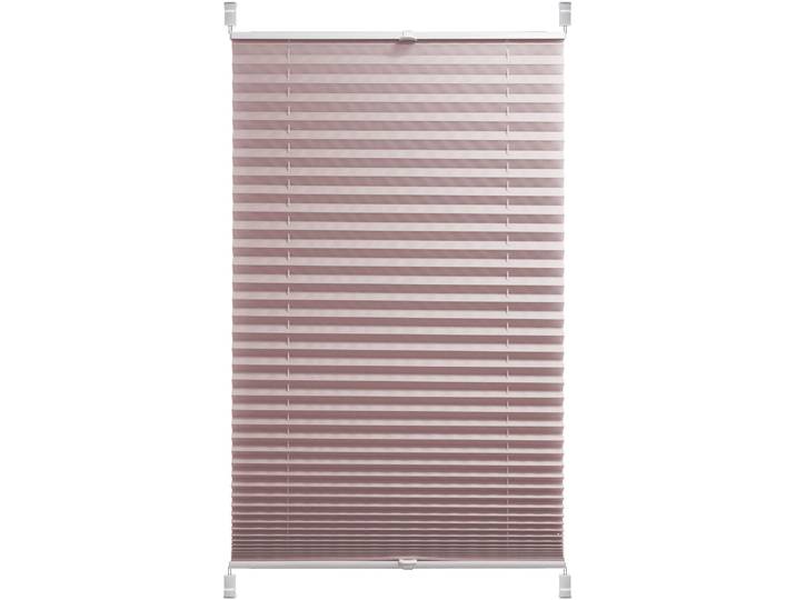 Plissee KUTTI Candy, ohne Bohren, Klemmfix, Crushed-Optik Gr. 16, rosa (hellrosa, weiß), B:95cm H:140cm, Obermaterial: 100% Polyester, Plissees, Plissee, Sichtschutz Klemmfix Crushed Optik