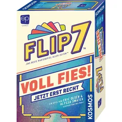 KOSMOS Flip 7 Voll Fies! Kartenspiel für 3-18 Personen ab 10 Jahren