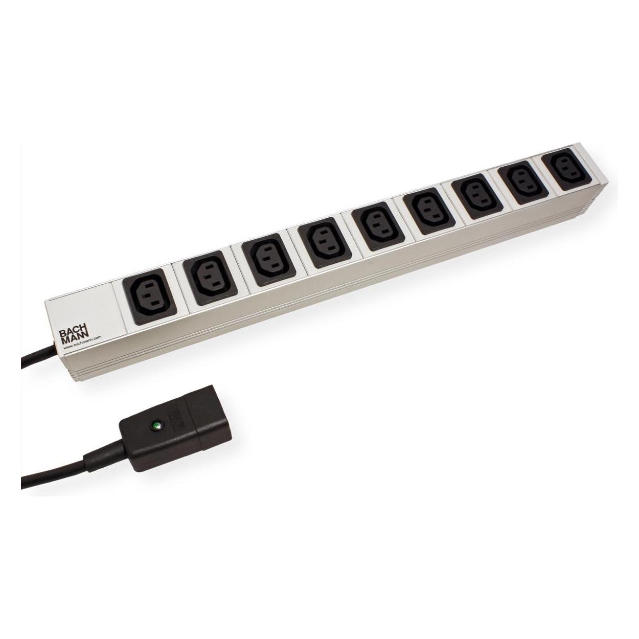 Bachmann Steckdosenleiste (Rack (9x, IEC 60906-1, 2 m) (333.6163)