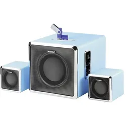 Technaxx MusicMan BT-X3 2.1 Soundstation, Bluetooth Lautsprecher, Blau