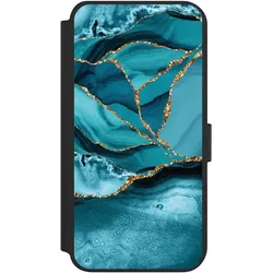Nivocase Klapphülle für Samsung Galaxy S23+ Handyhülle aus Kunst Leder NIVOflip schwarz Edelstein Glitzer (Samsung Galaxy S23+), Smartphone Hülle, Schwarz
