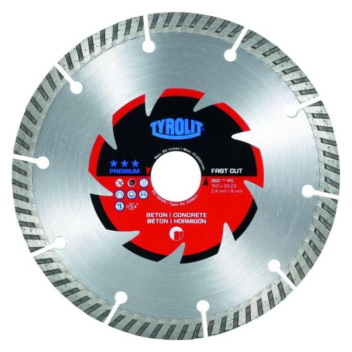 Tyrolit Diamant-Trennscheibe PREMIUM*** Mauerschlitzer, Scheiben-Ø: 150 mm (598011)