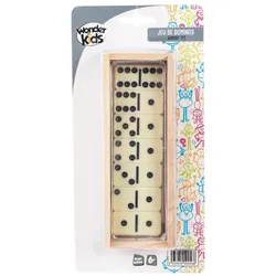Winfun Schachtel mit 28 Dominosteinen aus Holz (2 - 4 Spieler)