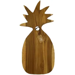 OIO NATURA Tabla de madera de teca en forma de piña, de 44x20x2 cm