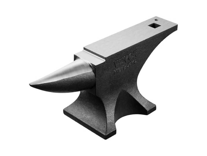 VEVOR Einzelhornamboss Amboss aus Gussstahl 50 kg runder Hornamboss mit hoher Härte & großer Arbeitsplatte & stabiler Basis, Metallbearbeitungswerkzeug zum Biegen Formen und Verdrehen von Metall