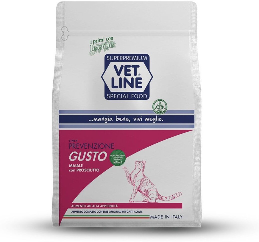 Vetline Vet Line Prevenzione Gusto Monoproteico Maiale per Gatti Adulti 3 Kg