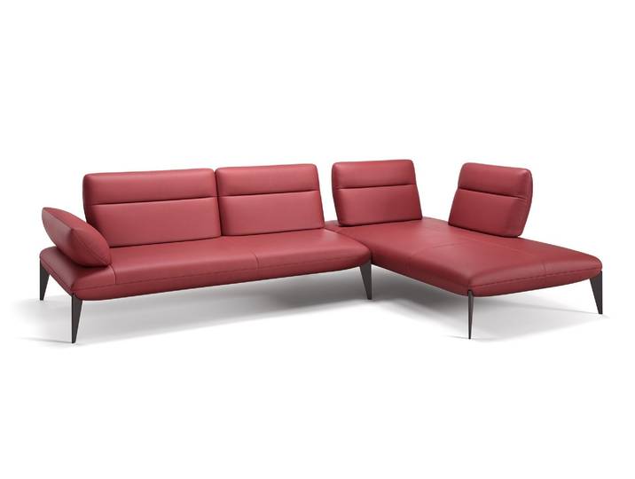 Ledersofa Ecksofa LAZIO Sitzverstellung