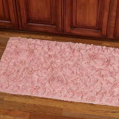 Home Weavers Inc Bellflower Rectangle Bath Rug 34 x 21, 34 x 21, Pink