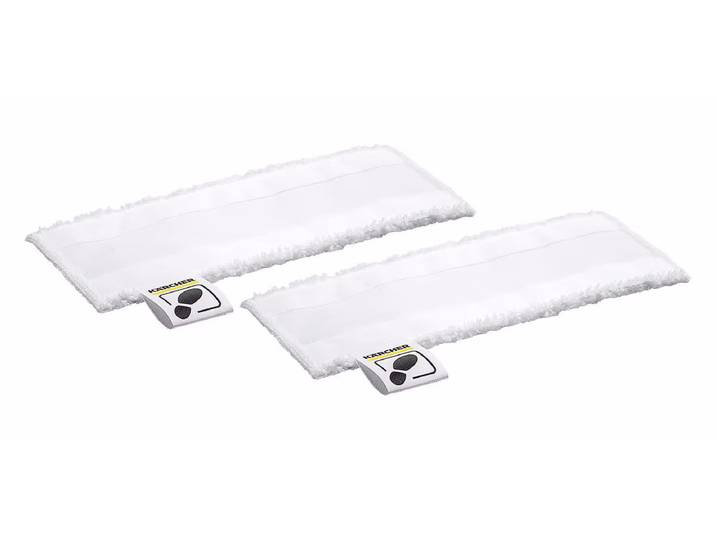Kärcher Mikrofasertuchset für die Bodendüse EasyFix Mikrofaser-Tuchset Bodentuch – Wischbezug/Ersatzbürste – weiss