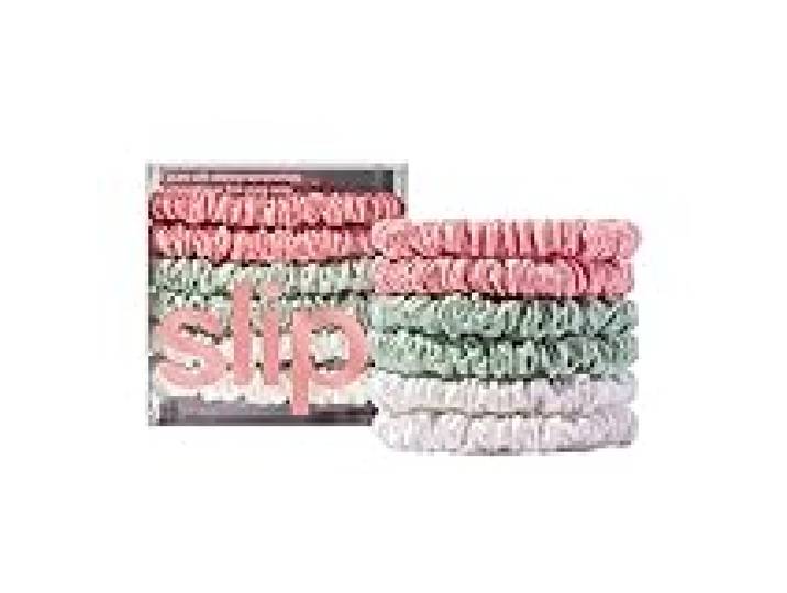 Ensemble de chouchous en soie Slip 100% soie de mûrier - Chouchous doux contre la casse des cheveux, 6 élastiques de différentes couleurs