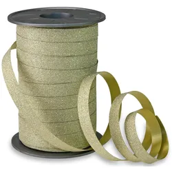 PRÄSENT Geschenkband Glitter 10 mm x 100 m gold